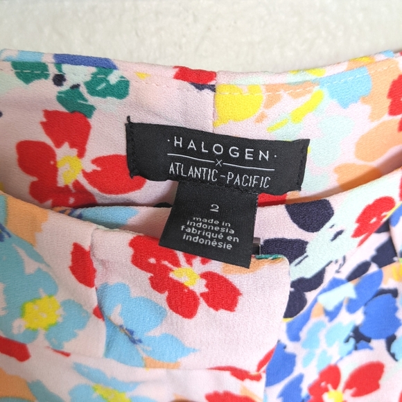 Floral Cropped Tropical Trousers Sz 2 barbiecore clowncore cottagecore - Picture 3 of 5